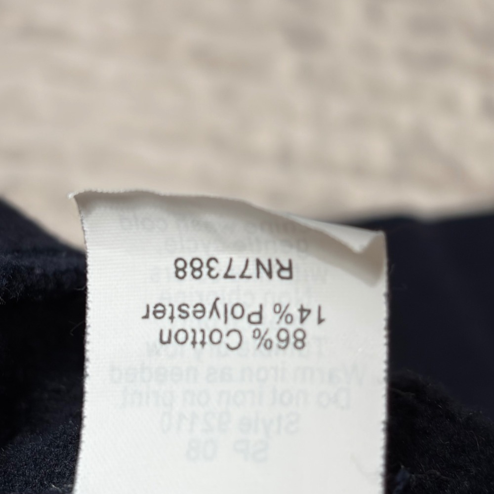 J.Crew Antique Fleece Navy Blue Shawl Collar Belted Wrap Cardigan Jacket Medium - Picture 5 of 8